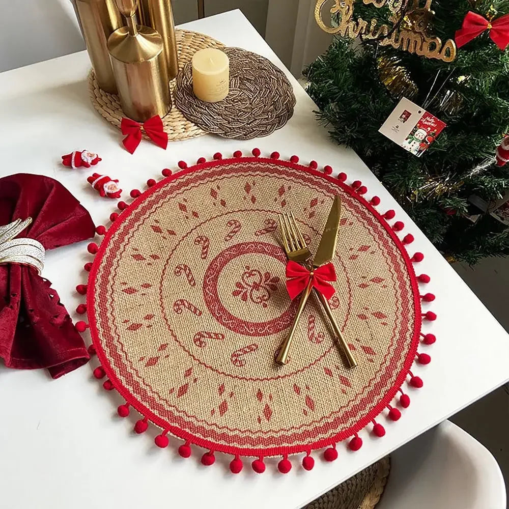 Set de Table Rond en Jute Épuré élégant 