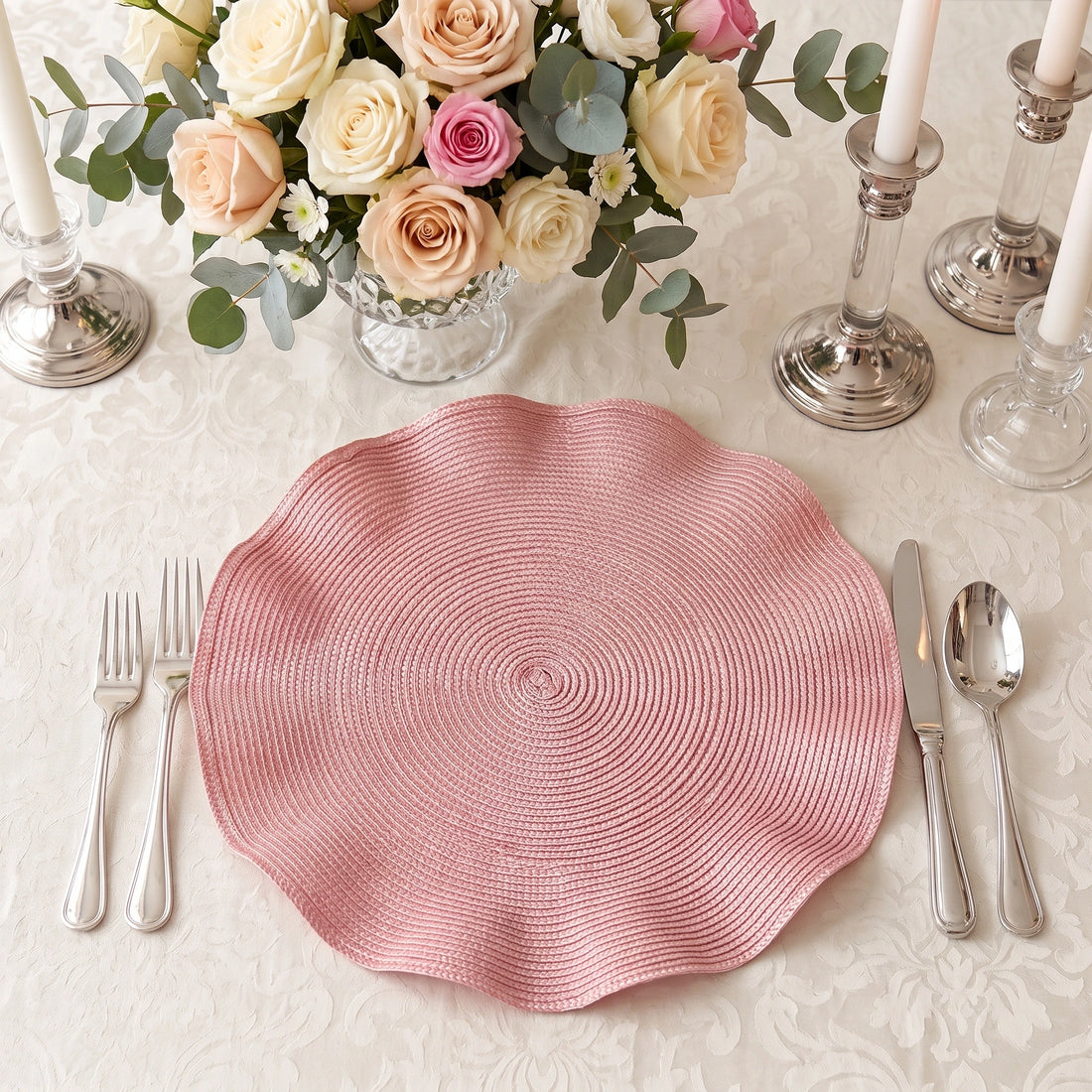 Set de Table Rose Ondulée
