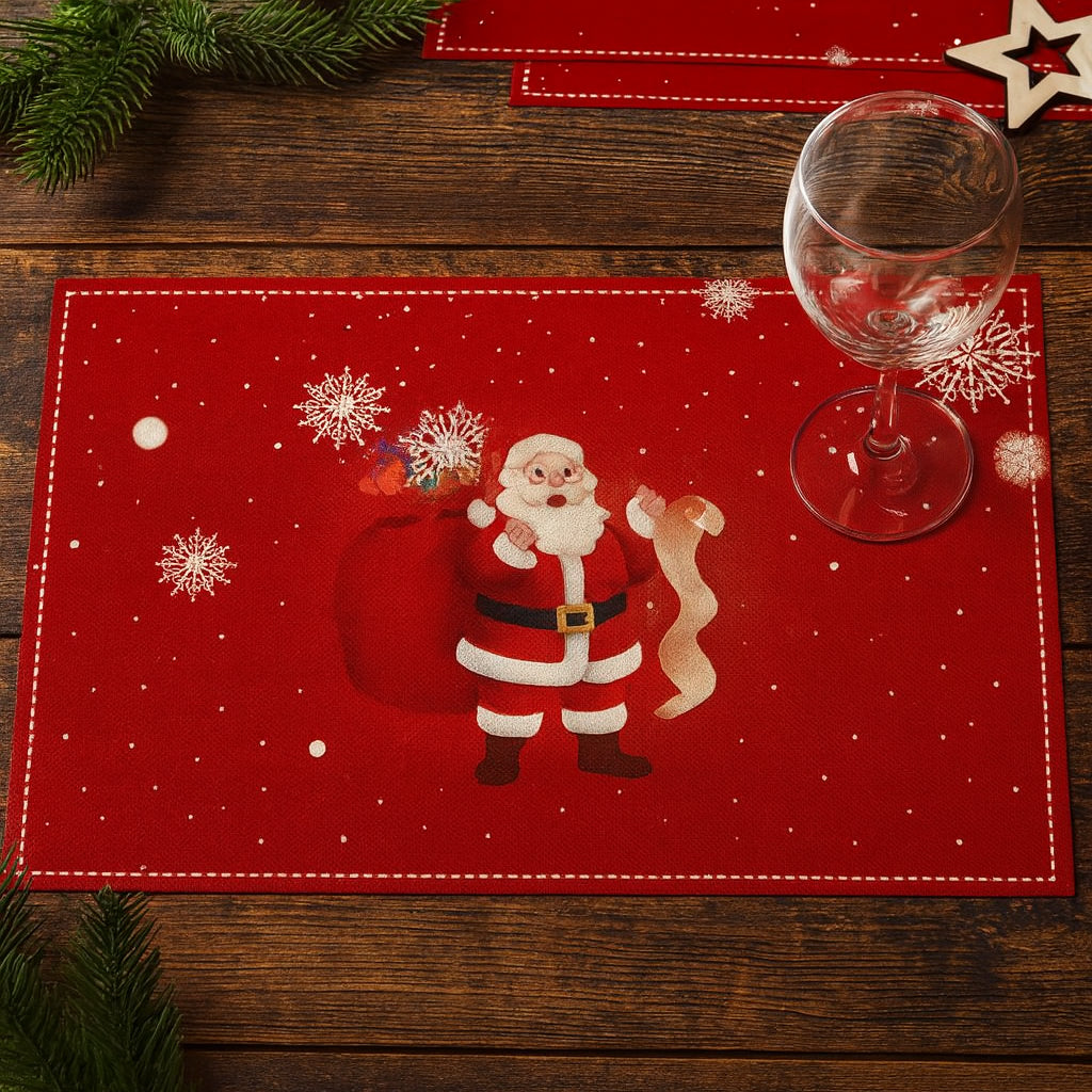 Set de Table Rouge Féérique stylé