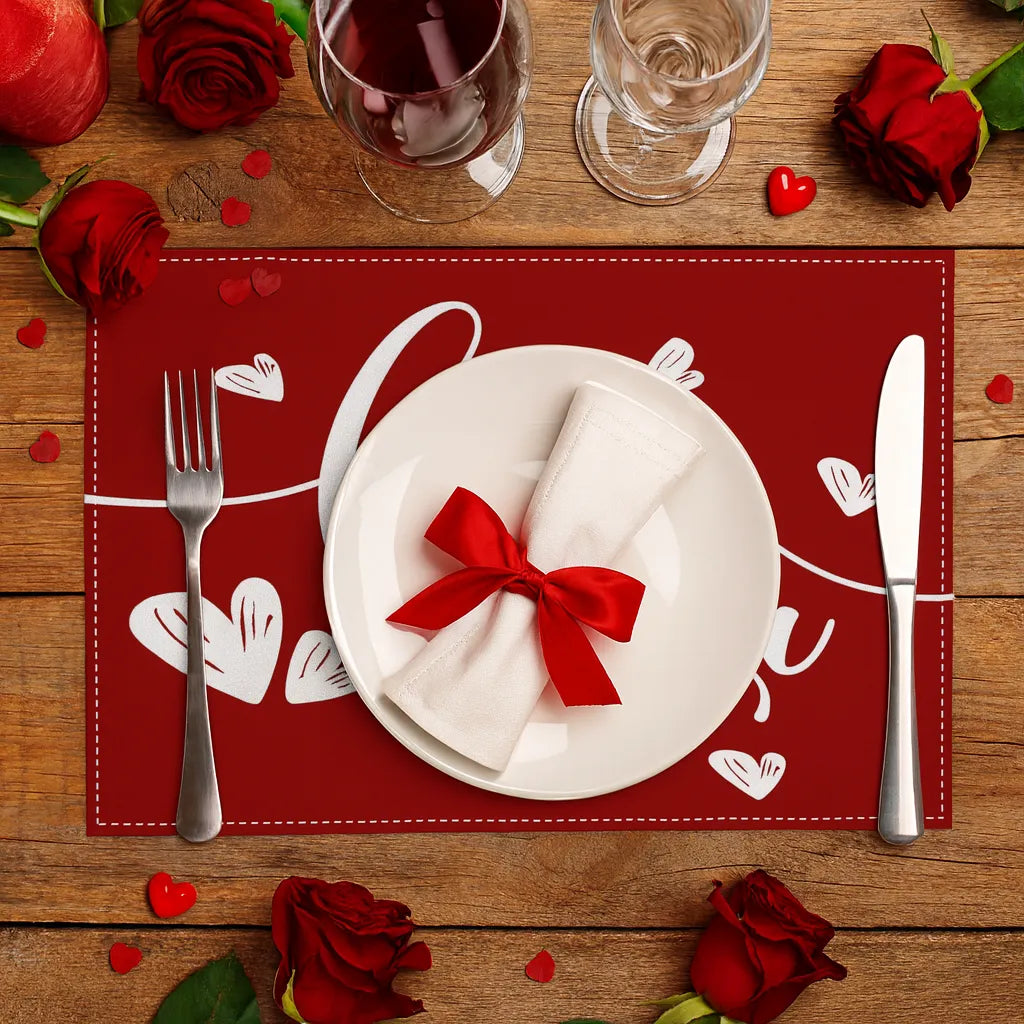 Set de Table Saint-Valentin « Love You »