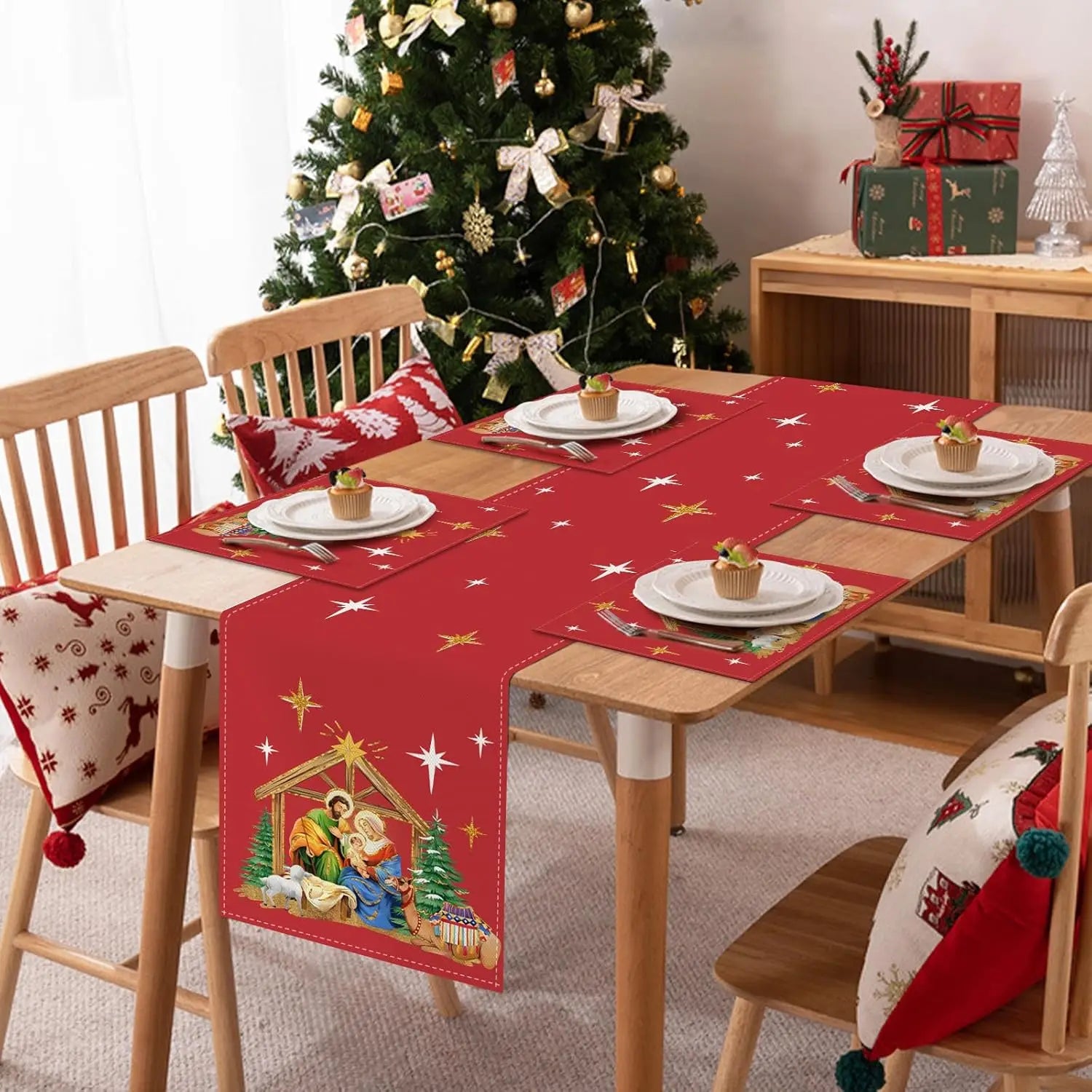 Set de Table Scène de la Nativité confortable