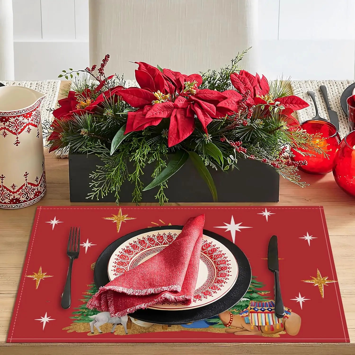 Set de Table Scène de la Nativité stylé