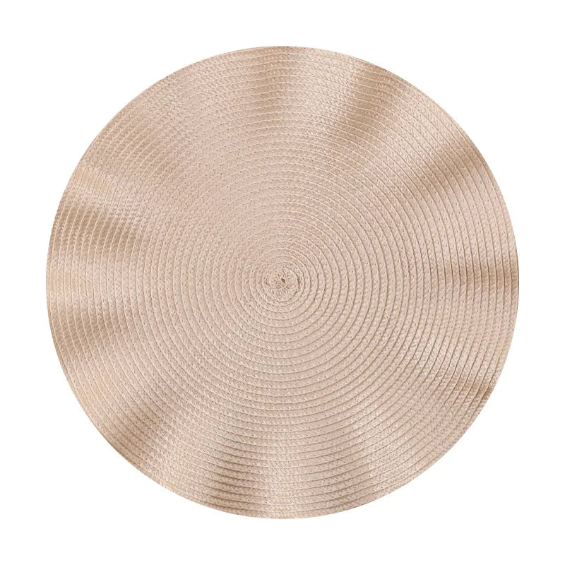 Set de Tale Mariage Rond Epuré Beige