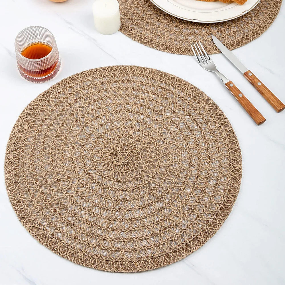 Set de Tale Mariage Rond en Jute Design