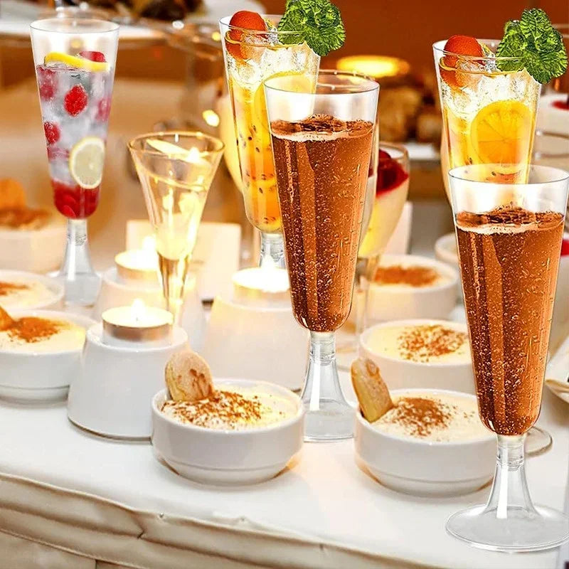 Verre a Champagne Jetable en Plastique 