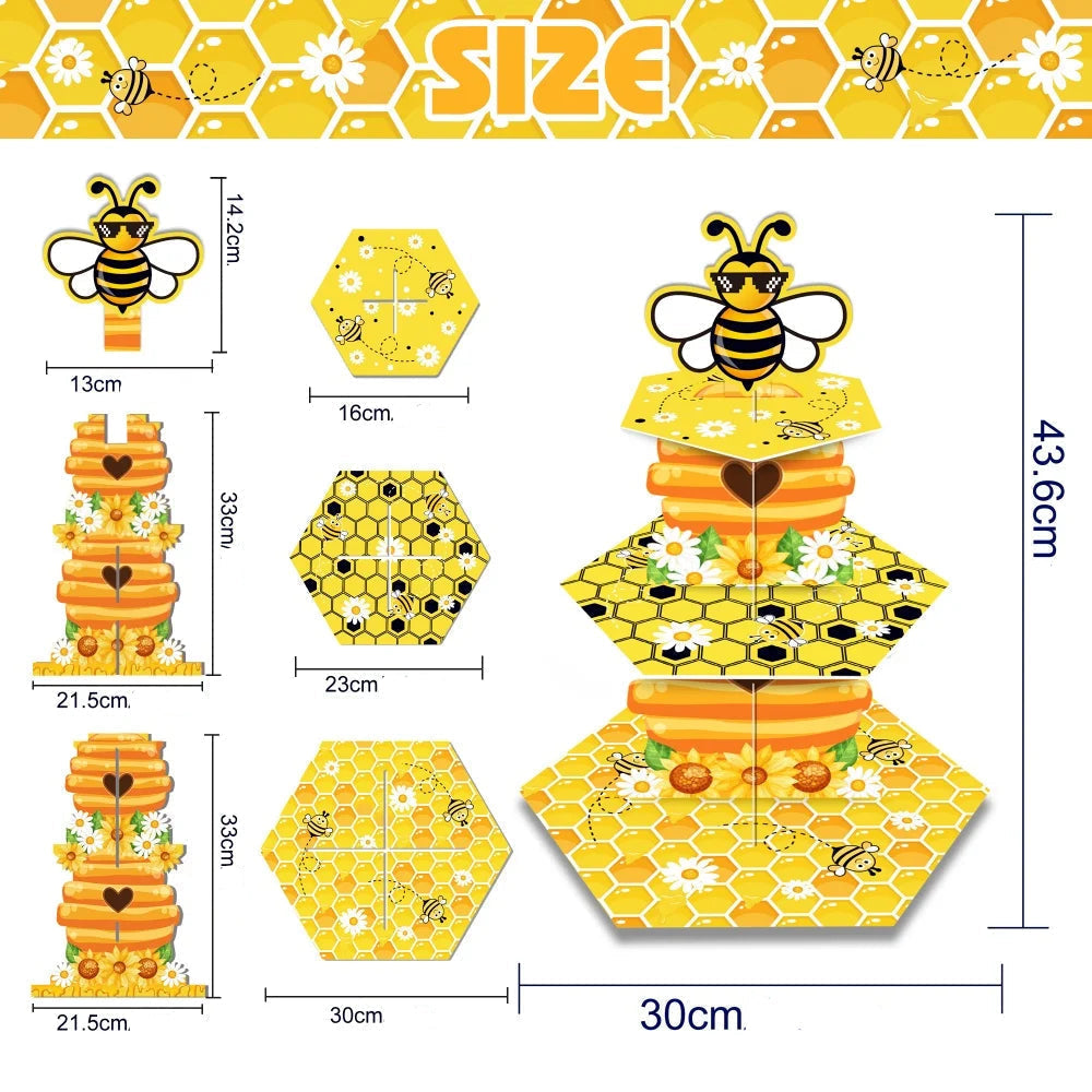 Support à Cupcake Nid d’Abeille Unique