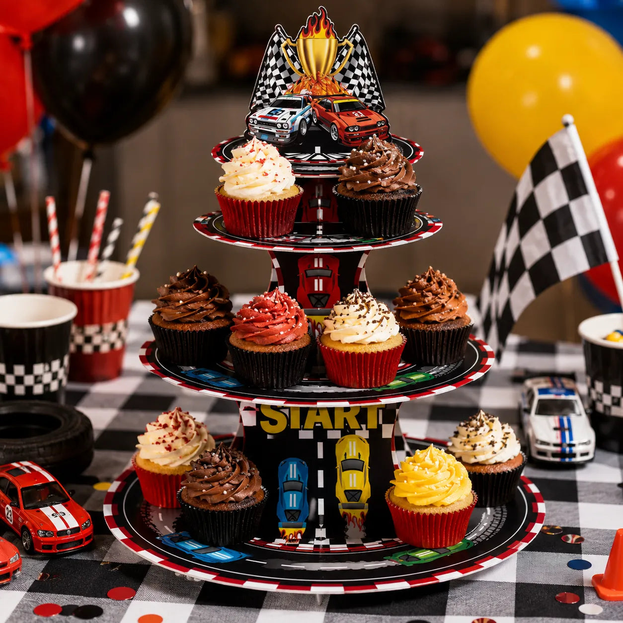 Support Cupcakes Course Voiture