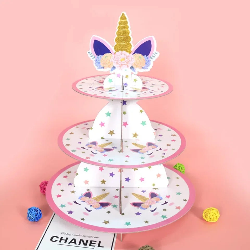 Support à Cupcakes Licorne Thématique