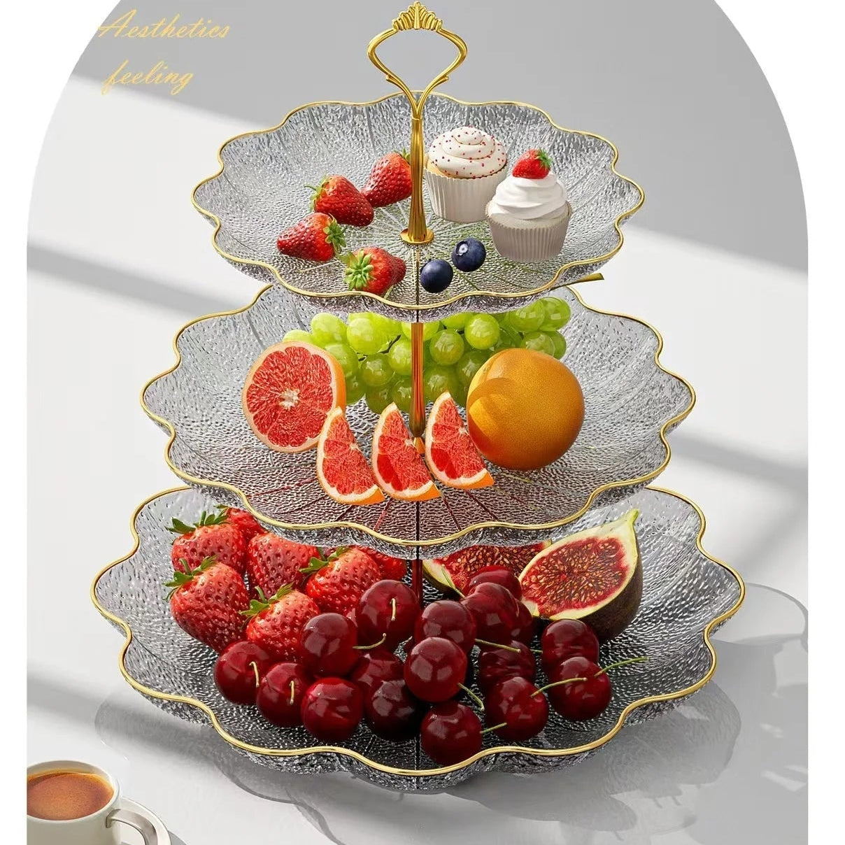 Support Cupcakes Lotus en Plastique Minimaliste