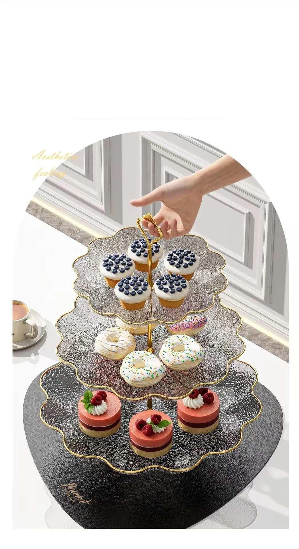 Support Cupcakes Lotus en Plastique Unique