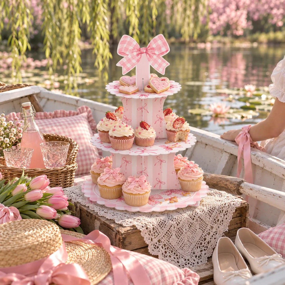 Support à Cupcakes à Nœuds Cool