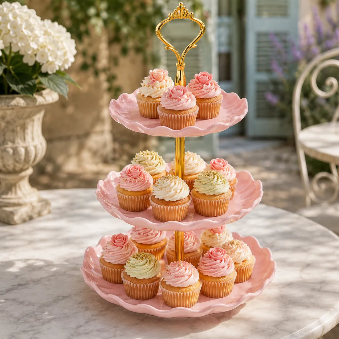 Support à Cupcakes Rose