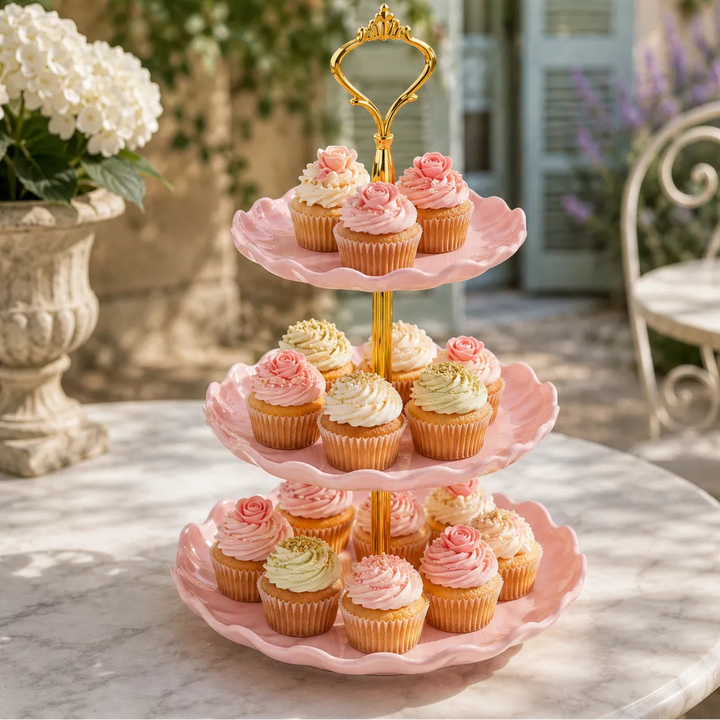 Support à Cupcakes Rose