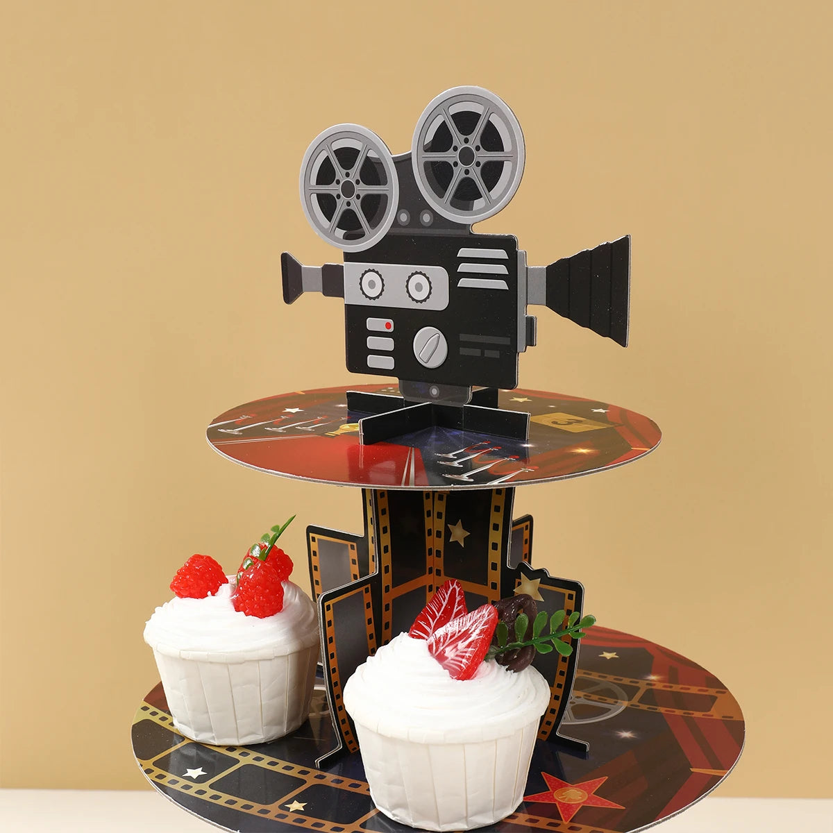 Support à Cupcakes Thème Cinéma chic