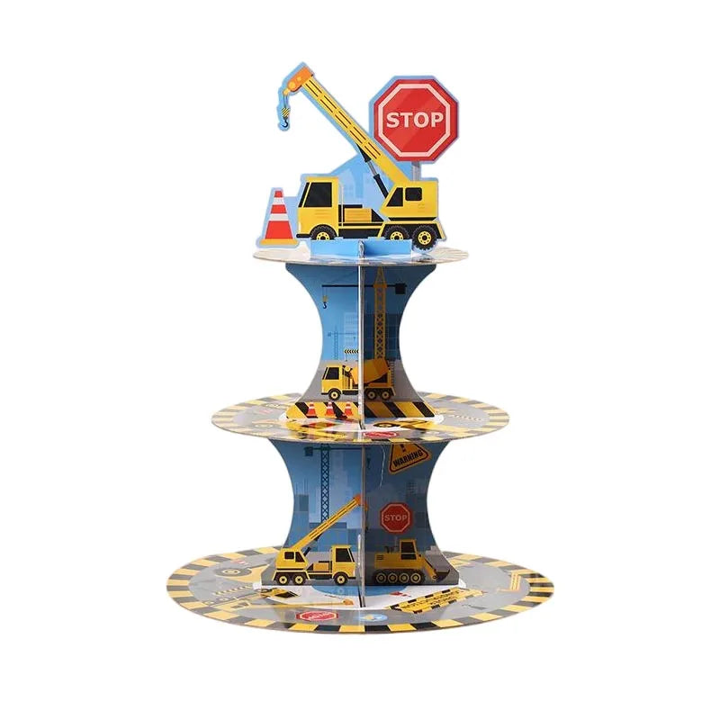 Support Cupcakes Thème Construction amusant
