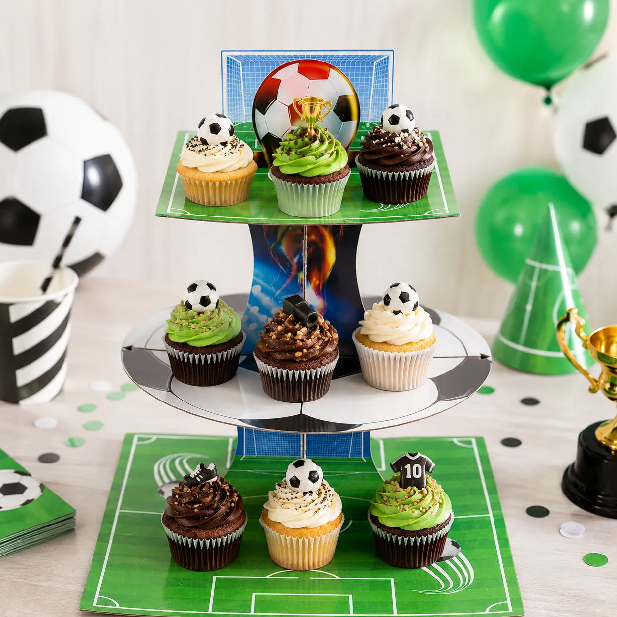 Support Pour Cupcakes Football sportif
