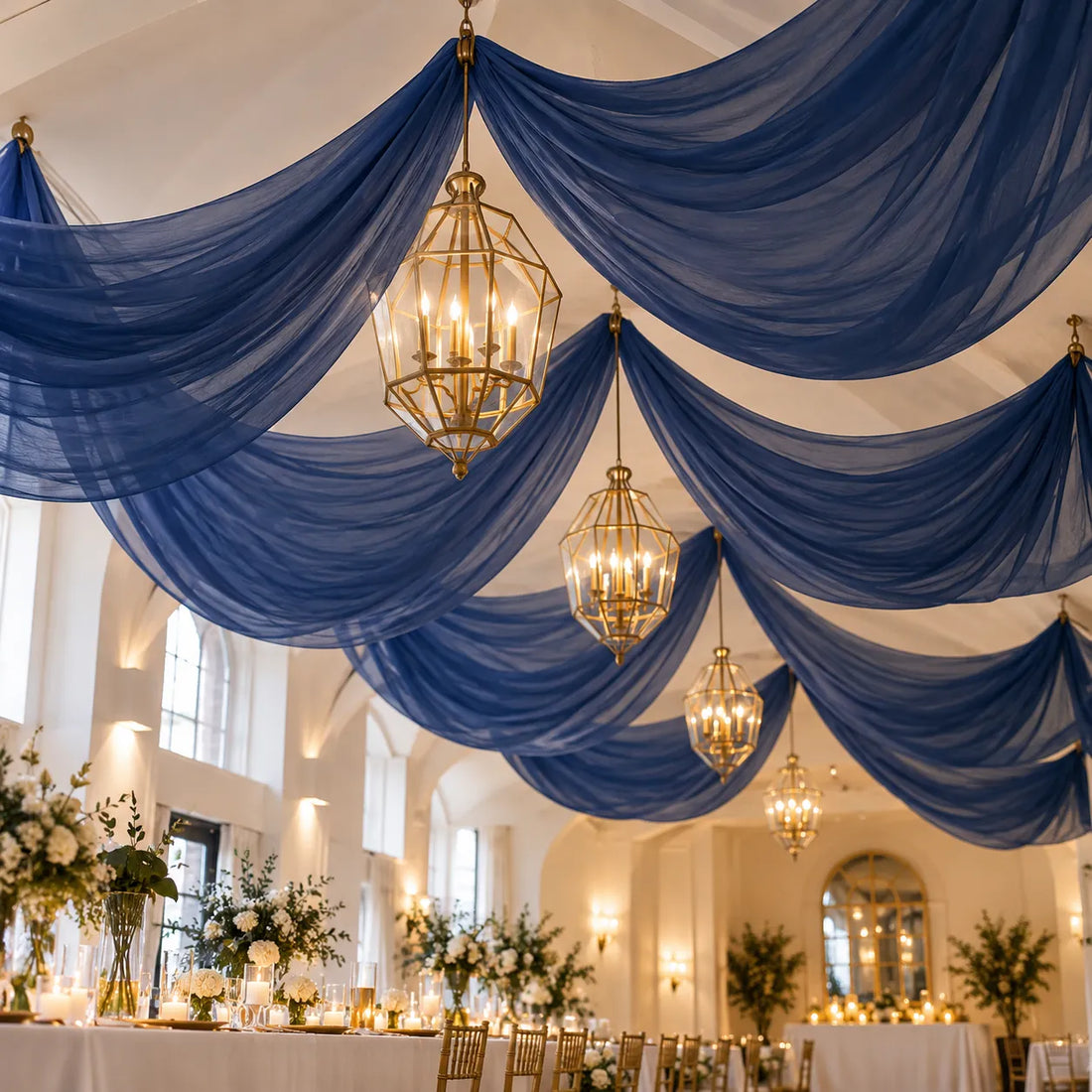 Tenture Mariage Bleu Marine Raffiné Moderne