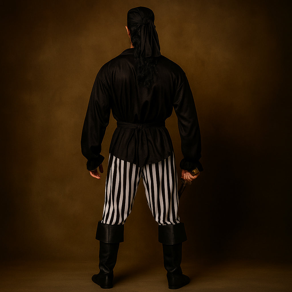 Tenue Pirate Homme Noir et Blanc Confortable 