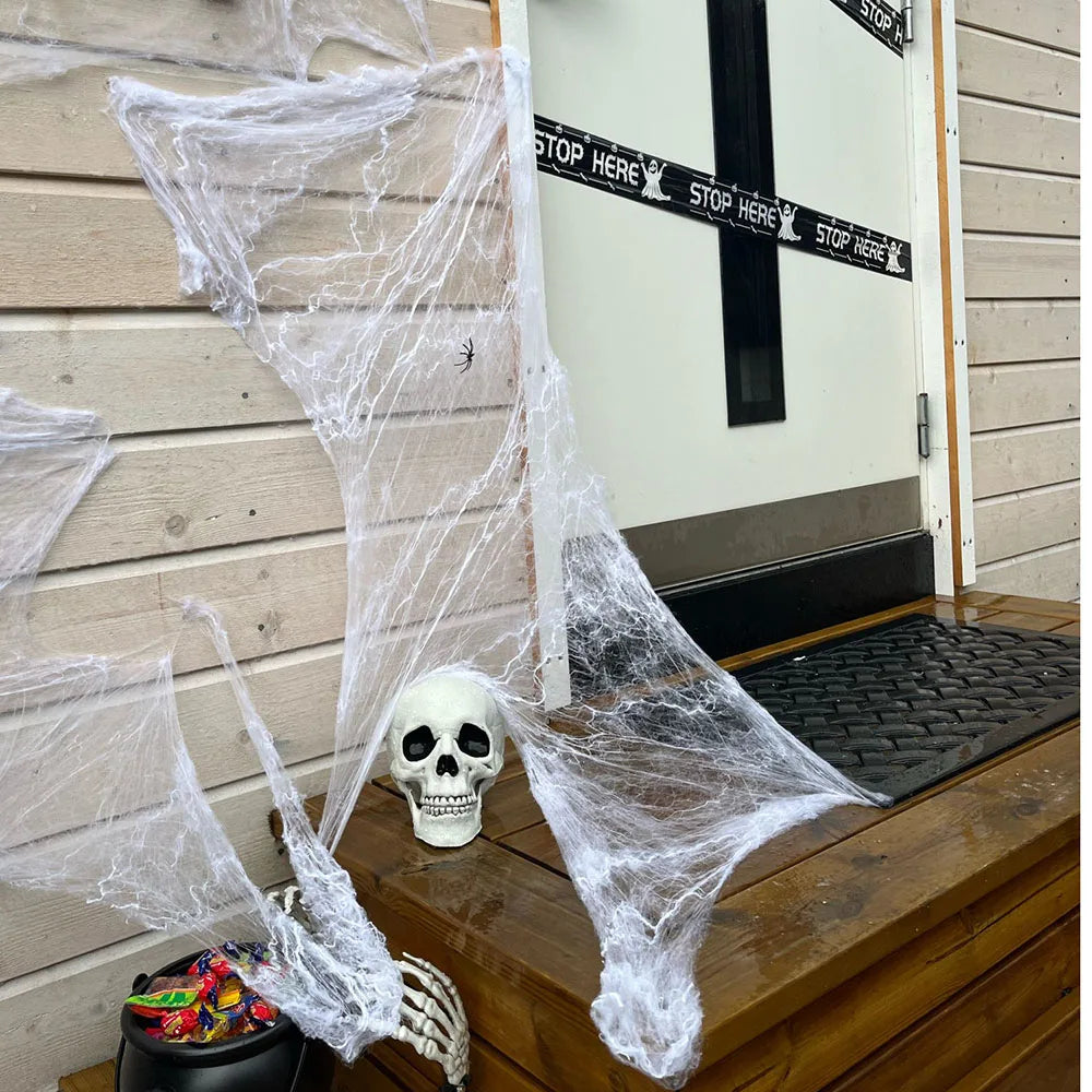 Toile D’araignée Halloween Blanche de qualité