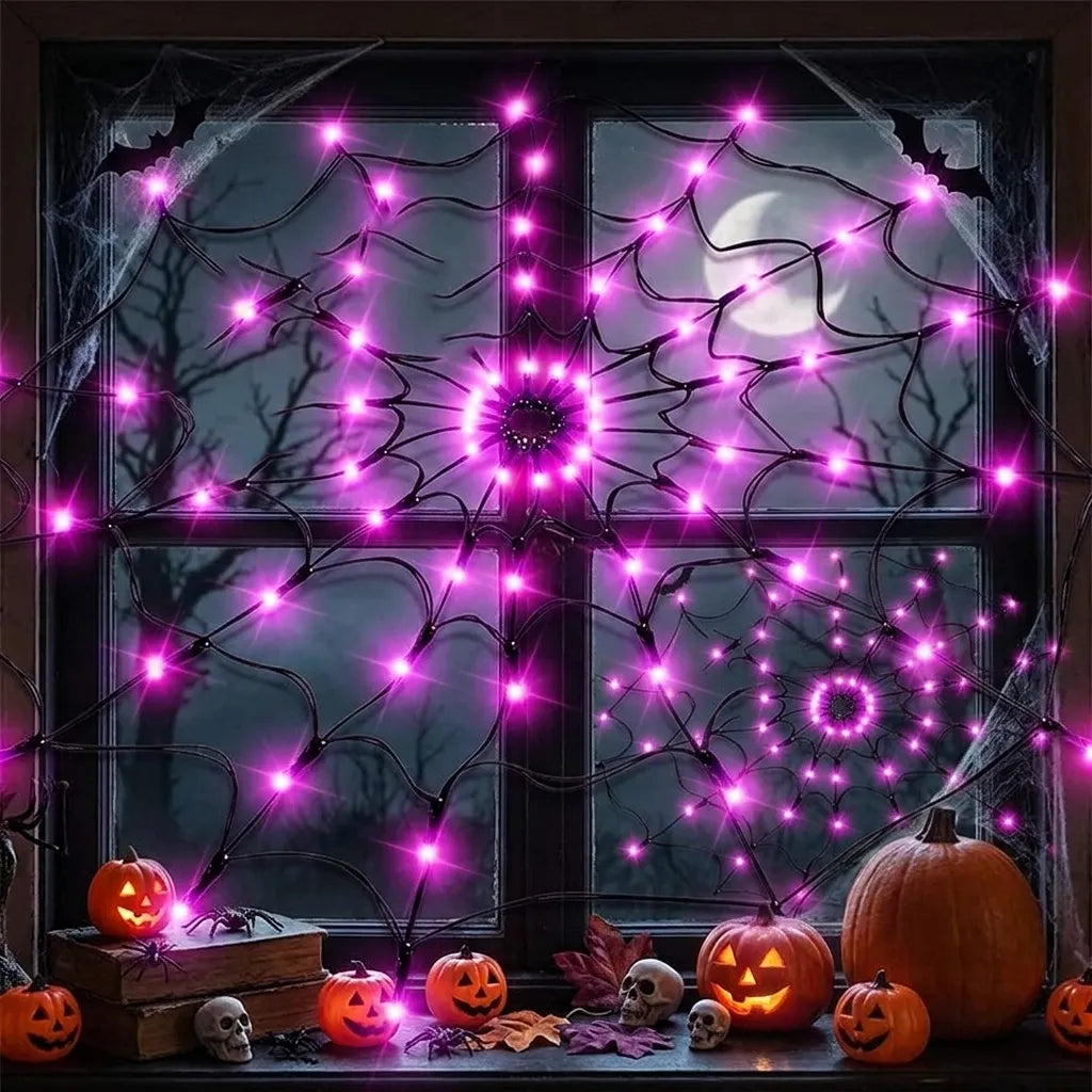 Toile d’Araignée LED Violet Unique