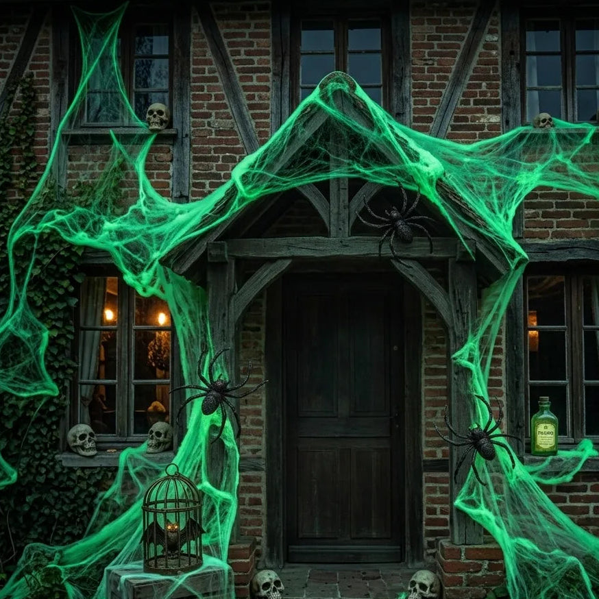 Toile d’Araignée Phosphorescente Halloween Unique