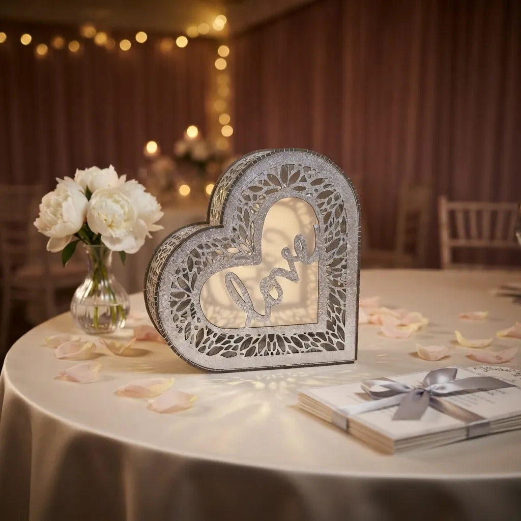 Urne Cœur Mariage Design