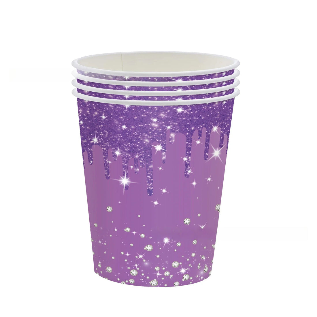 Vaisselle Jetable Violet Scintillant Unique