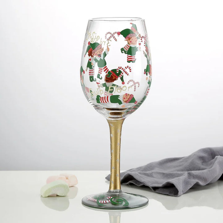 Verre à Pied Lutins de Noël