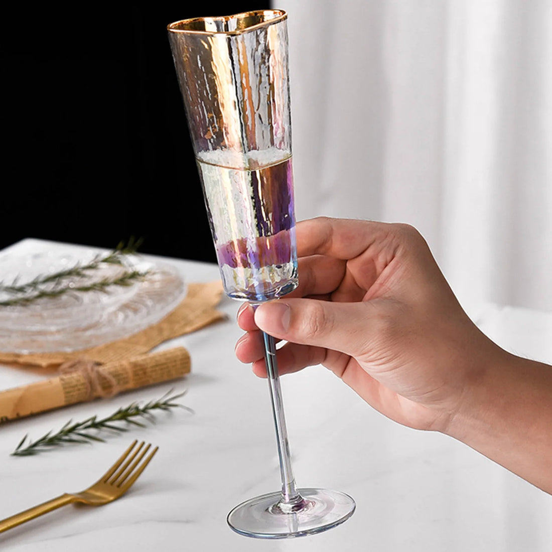 Verre à Pied Saint-Valentin Cœur tendance