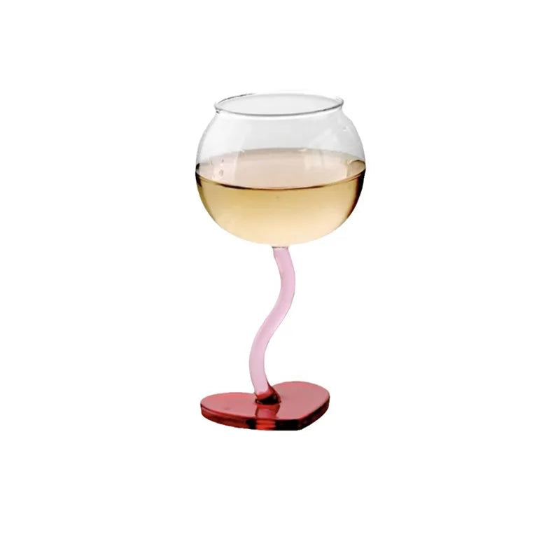 Verre à Pied Saint-Valentin Coeur Transparente 