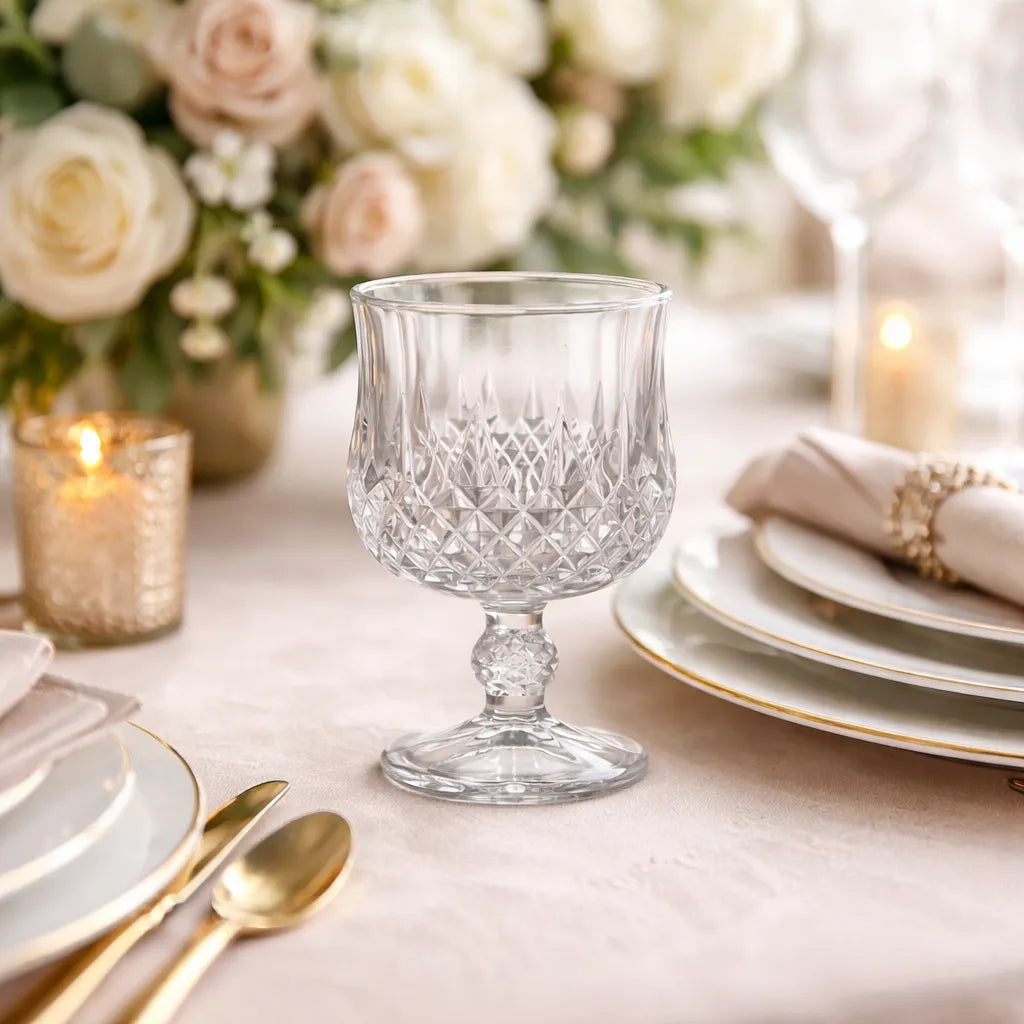 Verre à Pied à Texture Transparent Mariage Classe