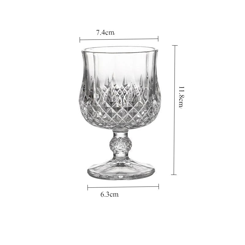 Verre à Pied à Texture Transparent Mariage Unique