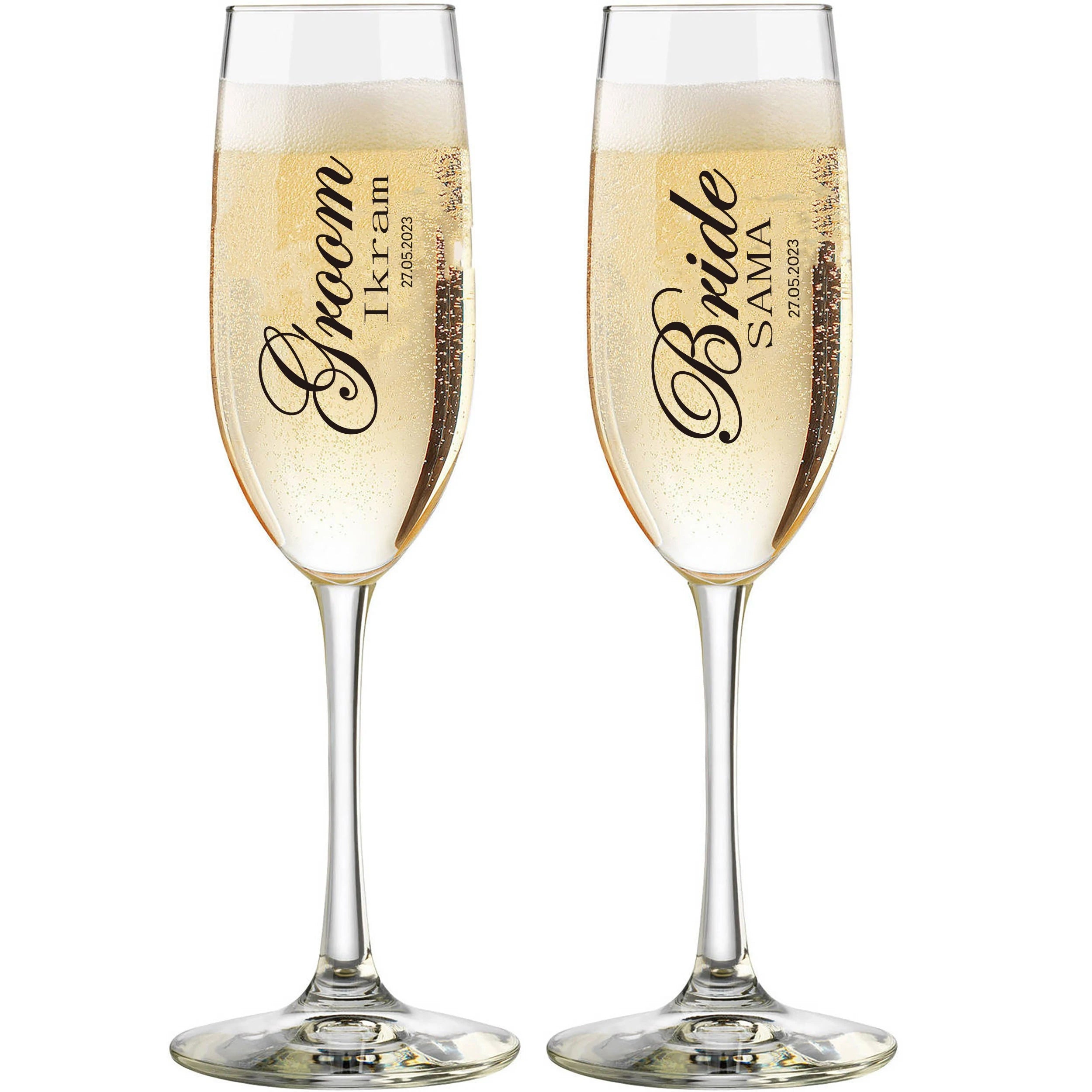 Verres à Champagne à Personnaliser Unique