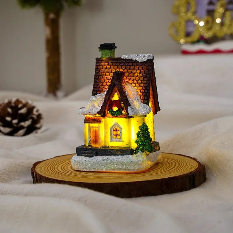 Village de Noel Lumineux 6 Pièces Maisons élégantes 