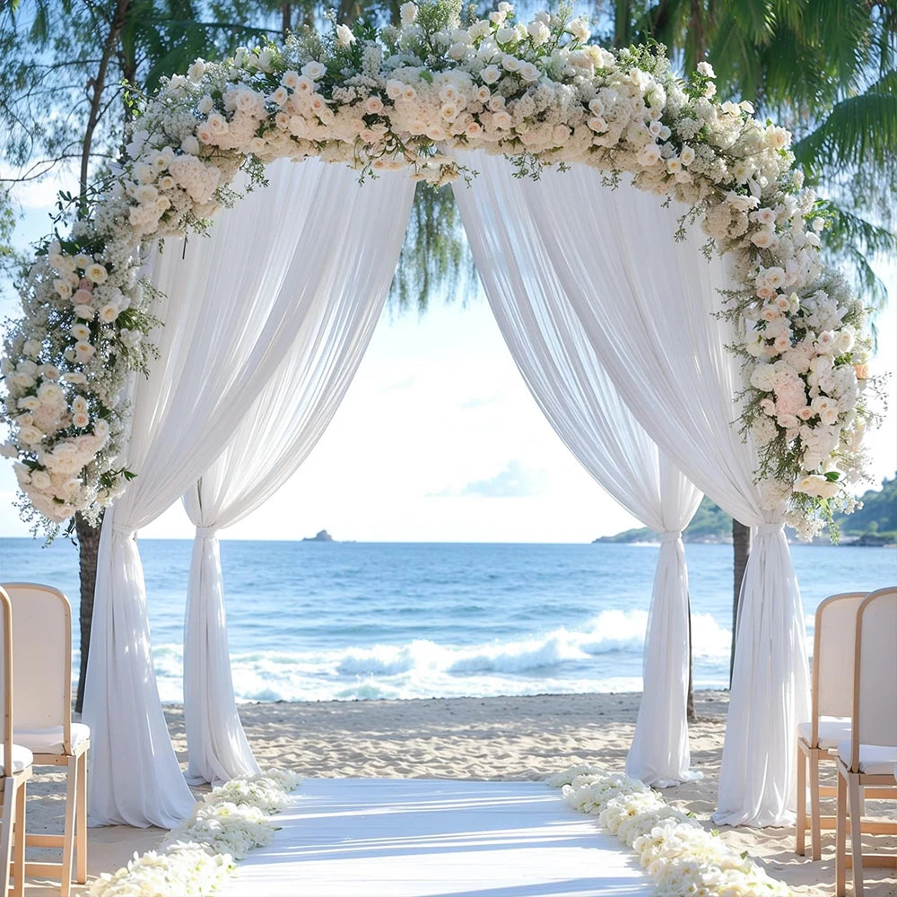 Voilage Arche Mariage Blanc Chic