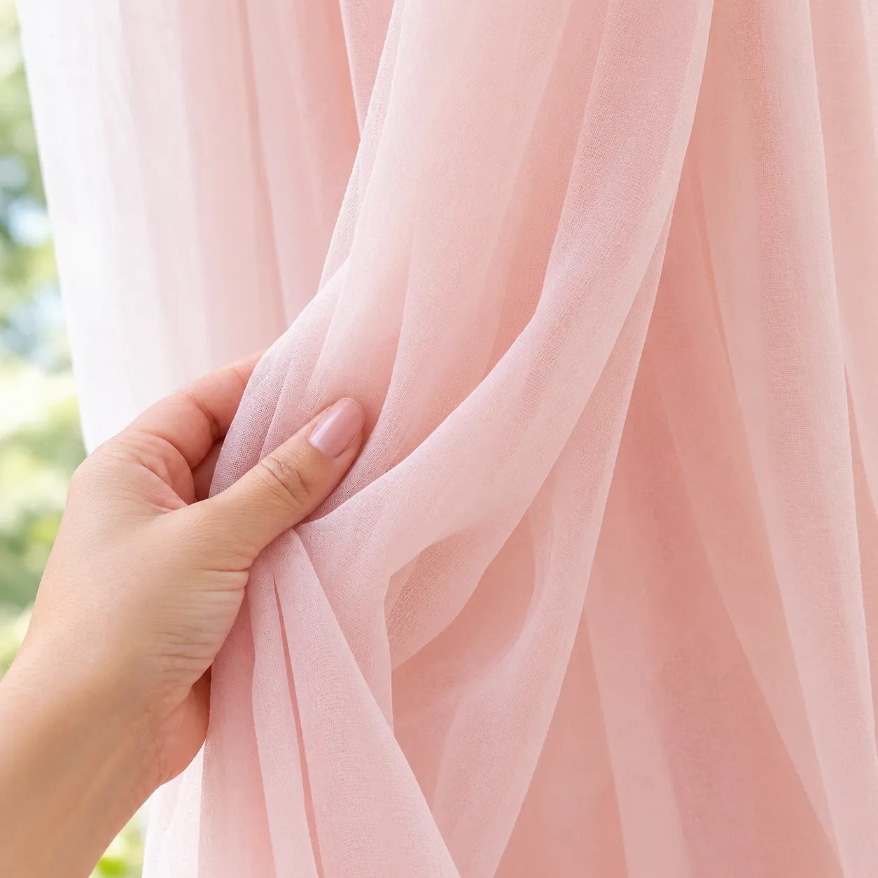 Voilage Arche Mariage Rose Tendre raffiné