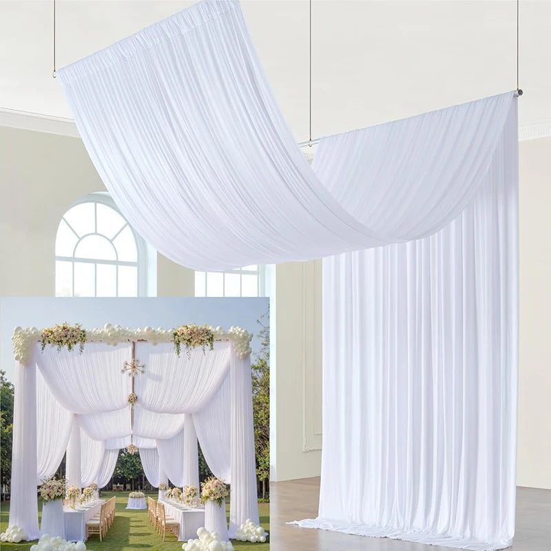 Voilage Blanc Plafond Mariage Minimaliste