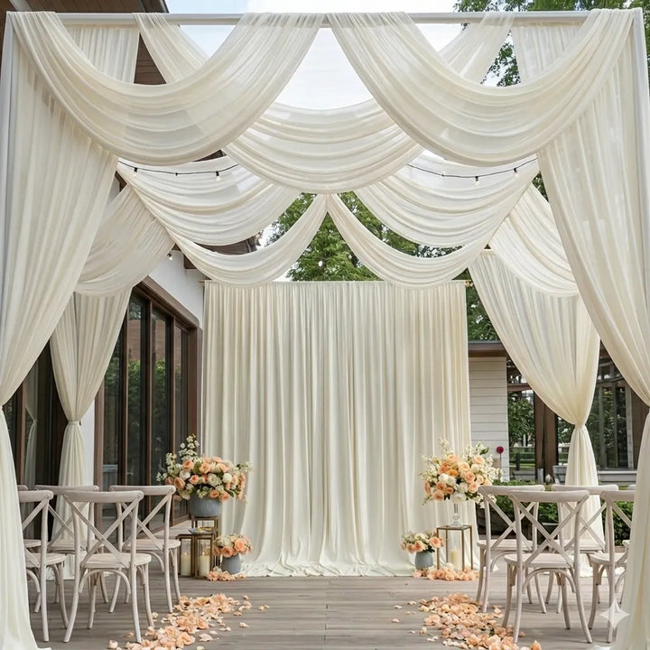 Voilage Plafond Mariage Ivoire