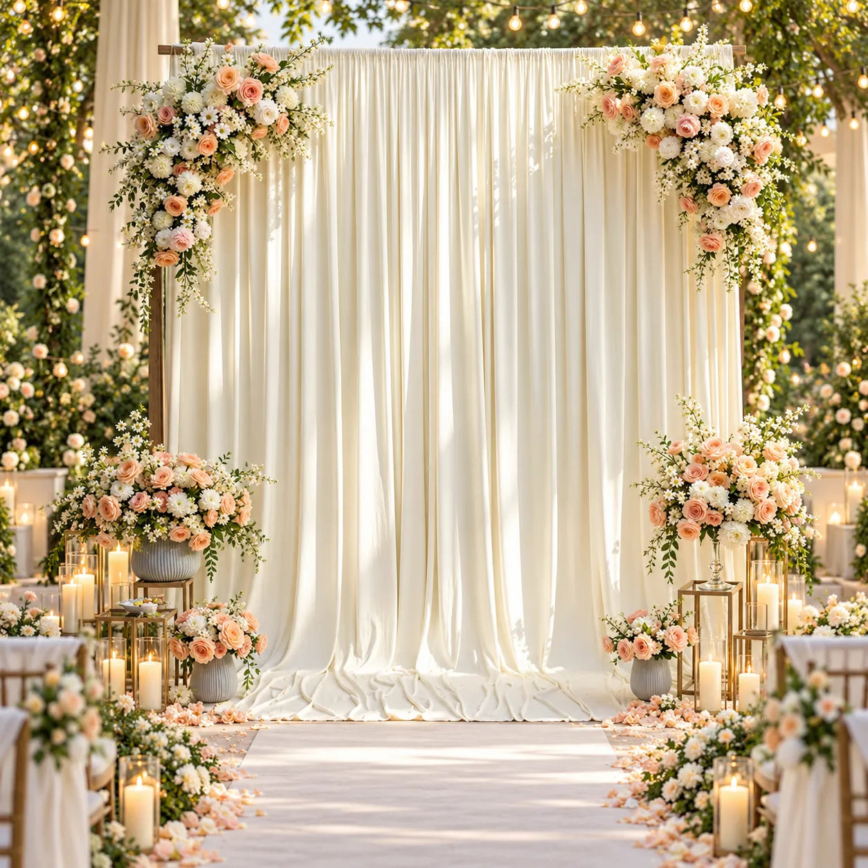 Voilage Plafond Mariage Ivoire sublime