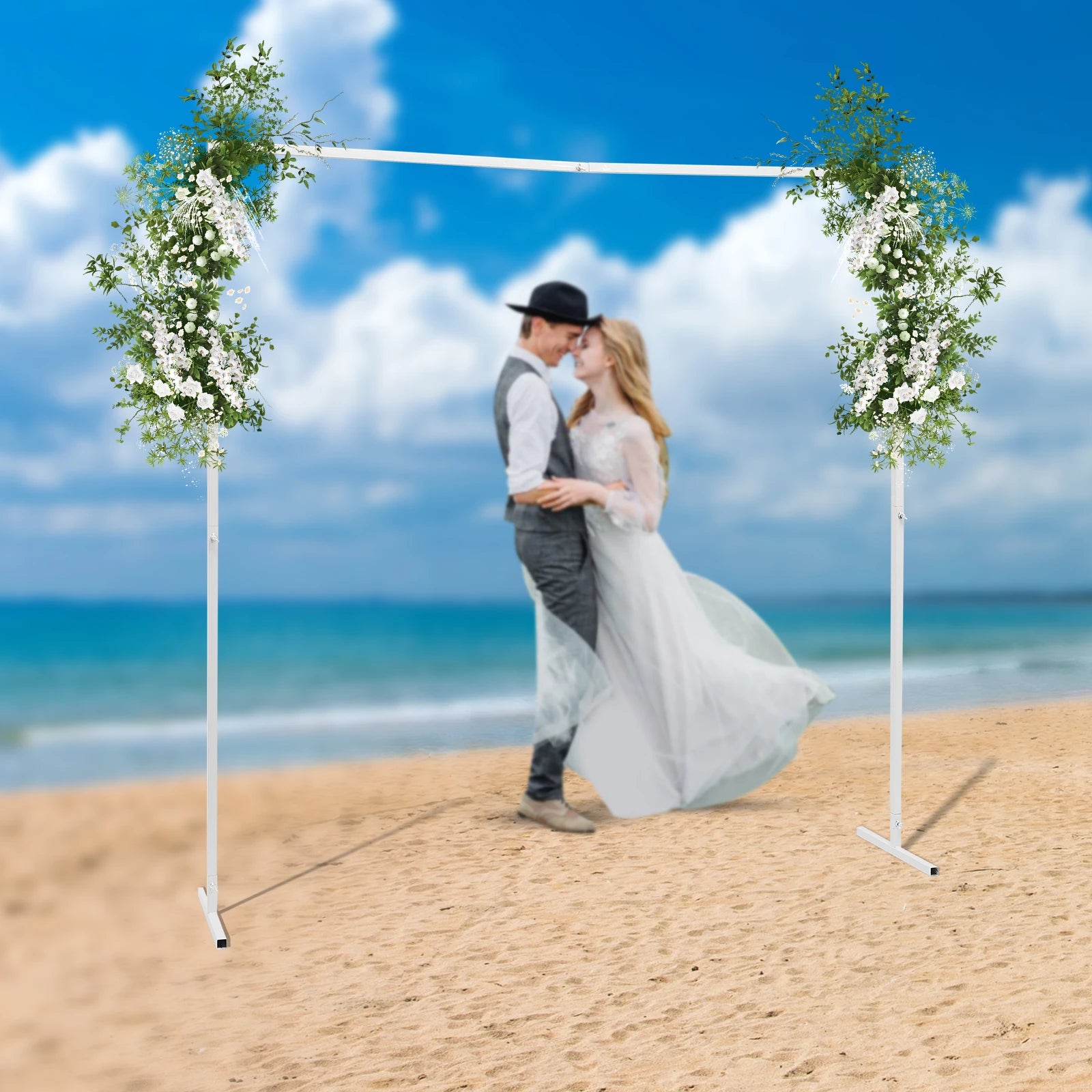 arche mariage carrée blanche