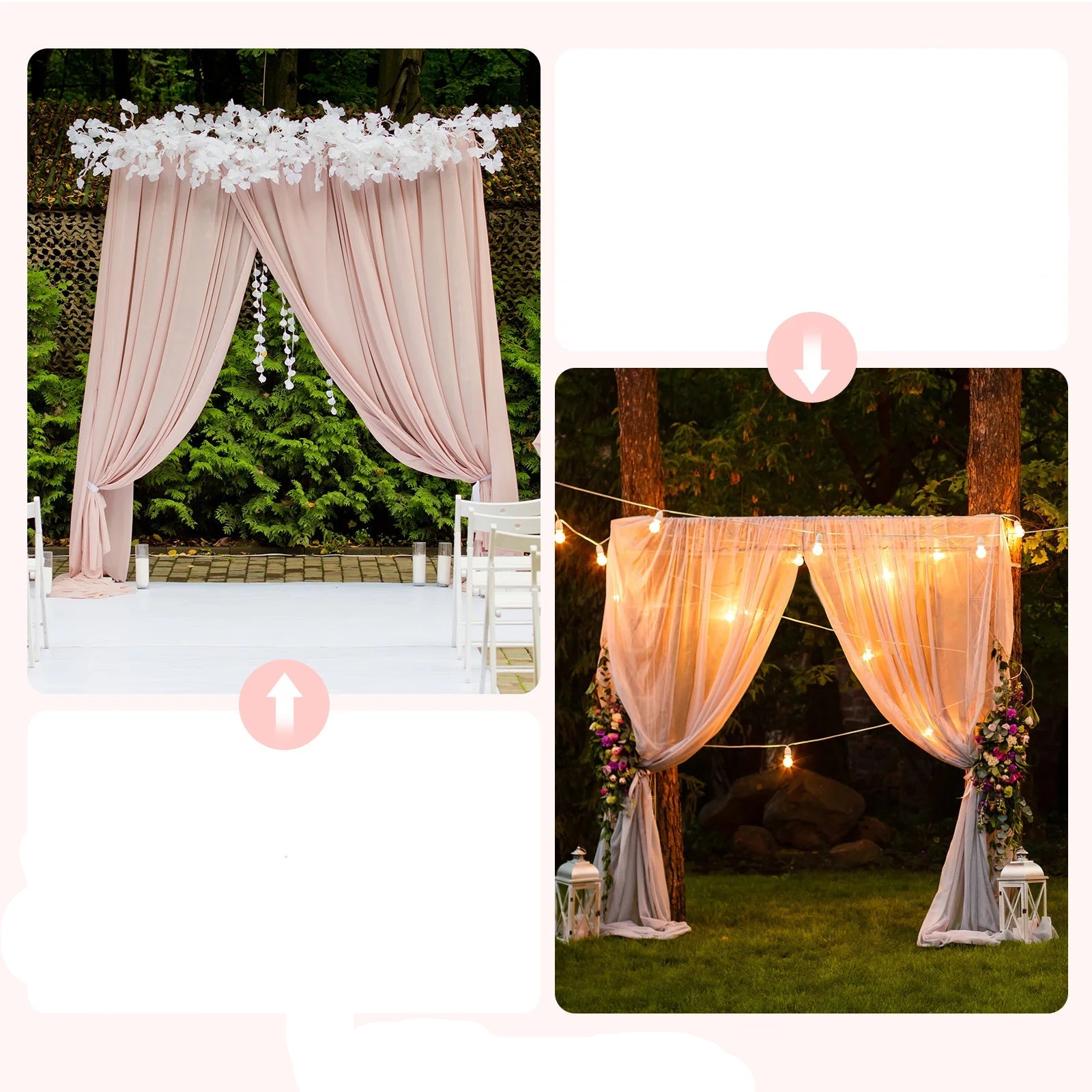arche mariage carrée blanche élégant