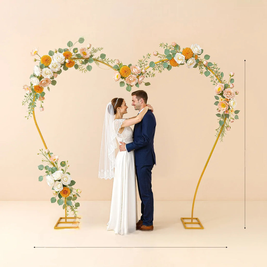 arche mariage en forme de cœur sublime