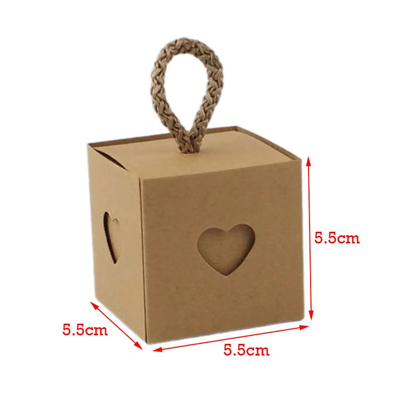 boîte à dragées mariage en kraft chic