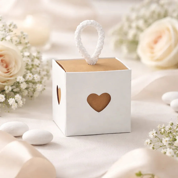 boîte à dragées mariage minimaliste raffiné