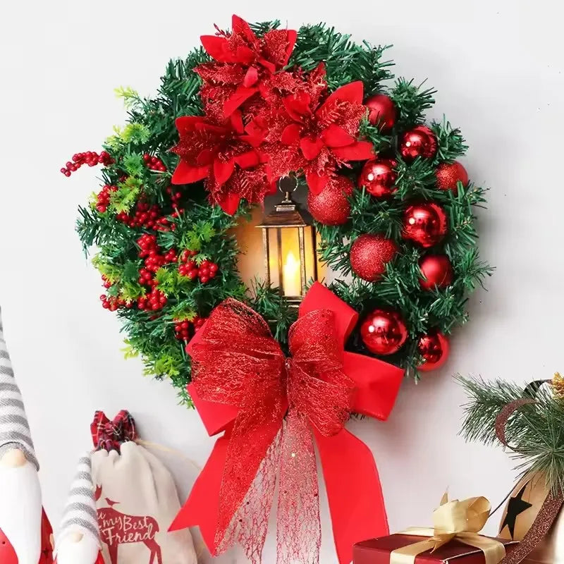 couronne de Noël de porte de luxe