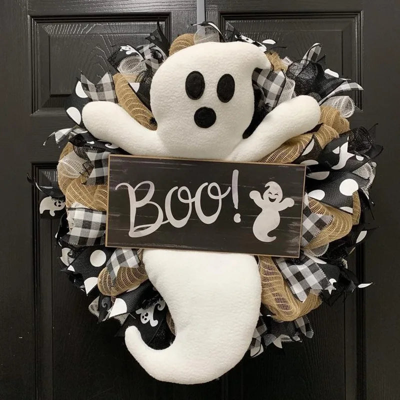 couronne halloween Boo unique