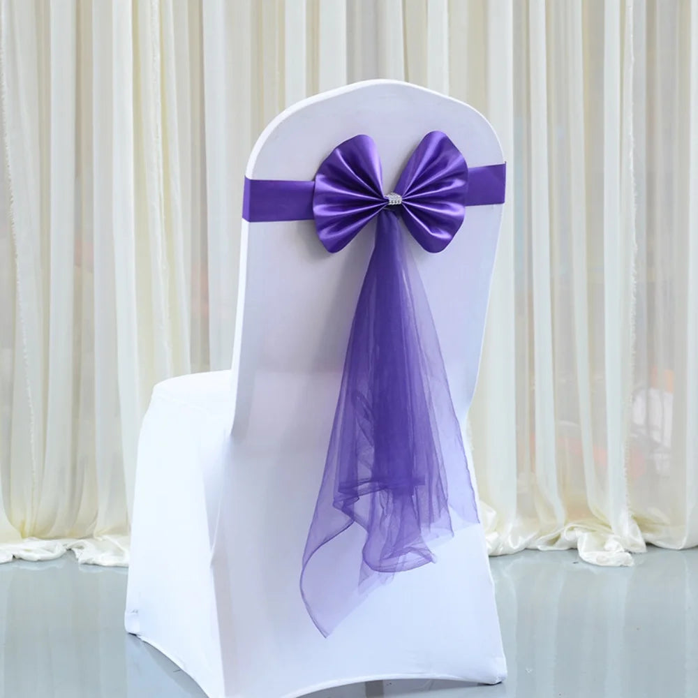 déco noeud pour chaise violet