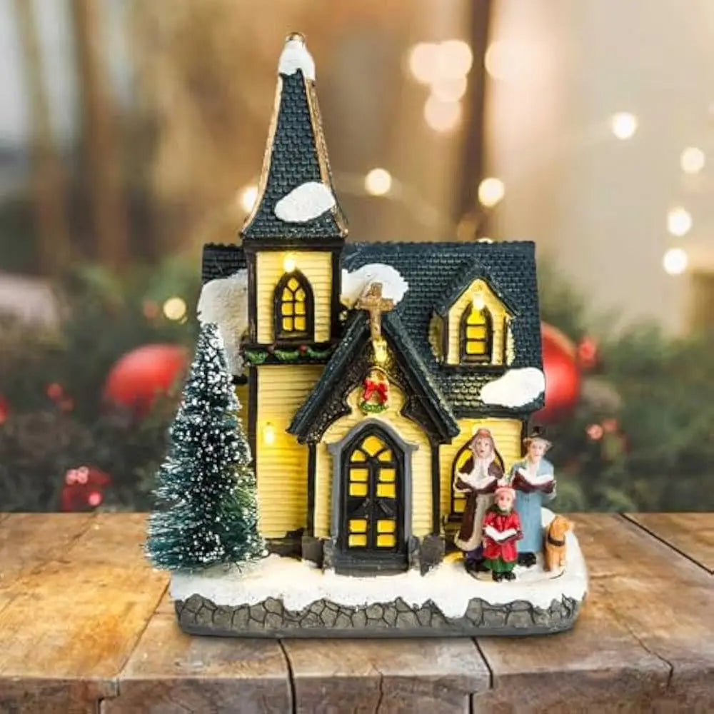 Église Village de Noël Traditionnel