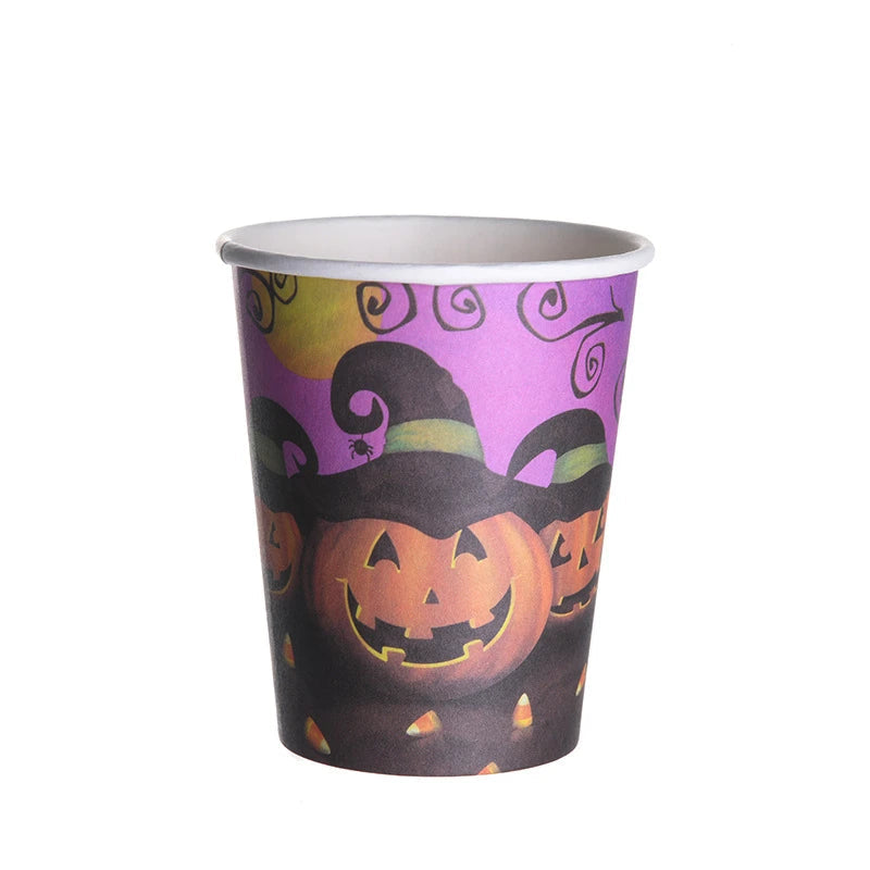 gobelet jetable citrouilles halloween