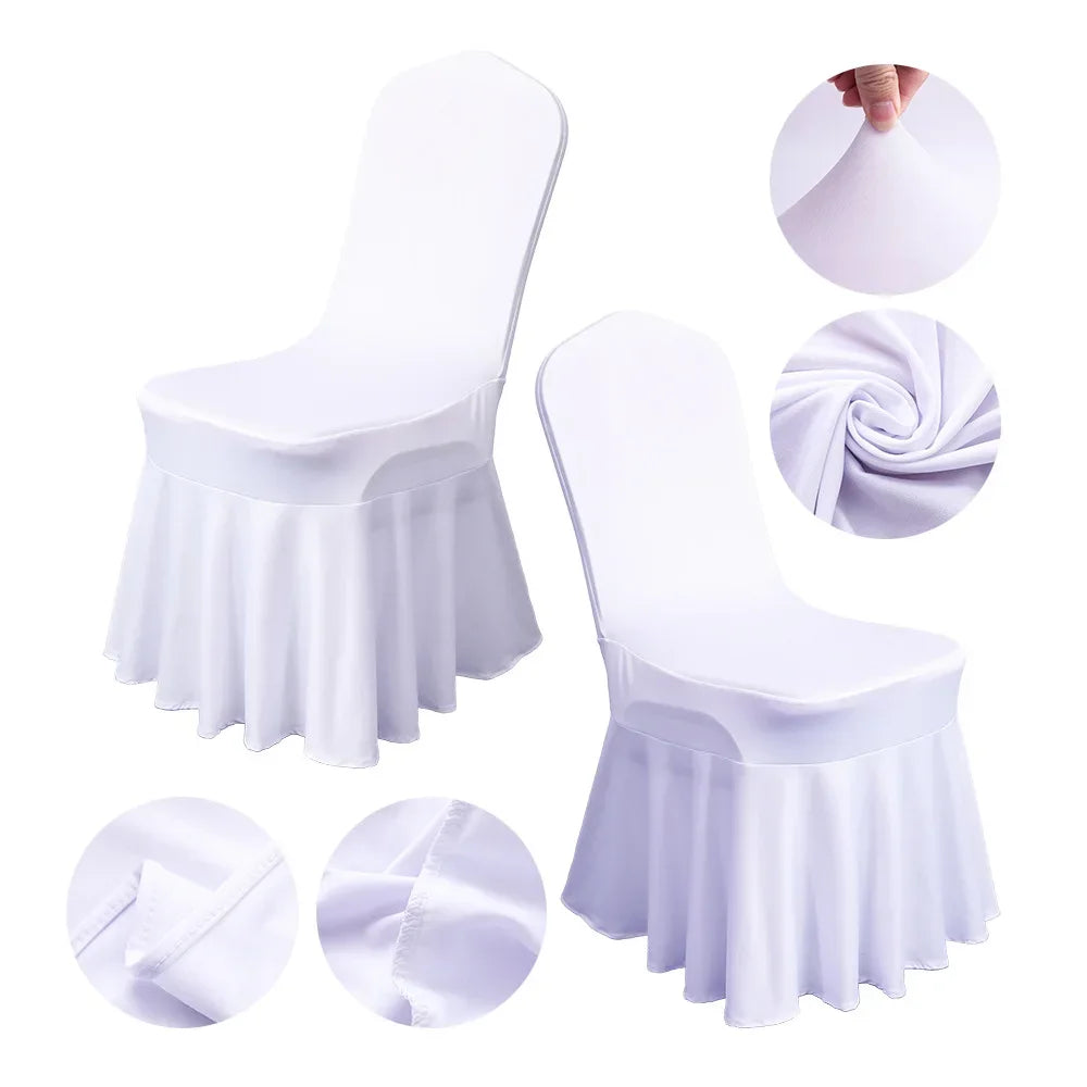 housse de chaise extensible à jupe chic